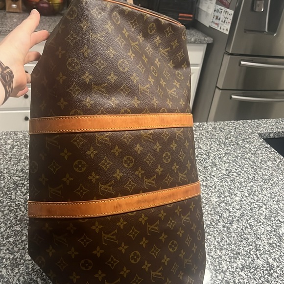 LOUIS VUITTON MONOGRAM KEEPALL 50 Vintage w/Luggage Tag with faults - Picture 8 of 17